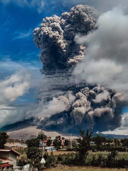 Indonesia s Mt Sinabung  Ejects Massive Column Of Ash Into 